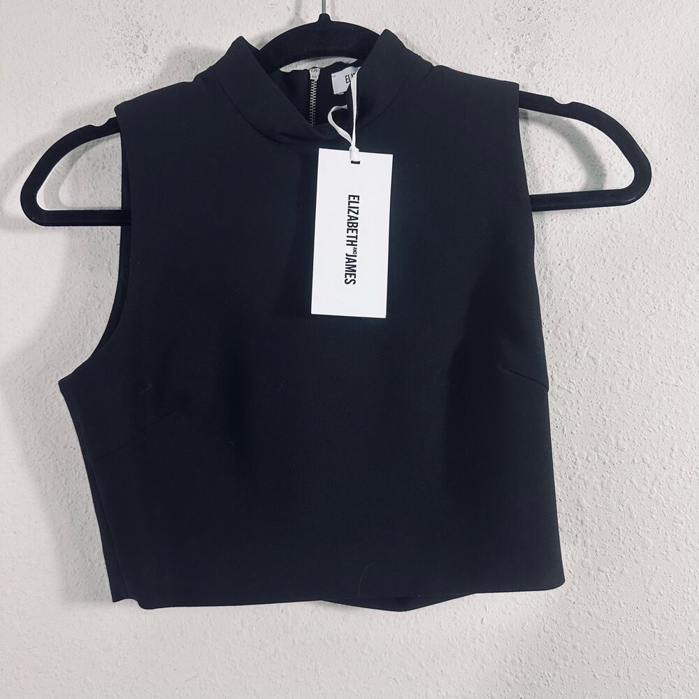 Elizabeth James Aisling Black Crop Top XS